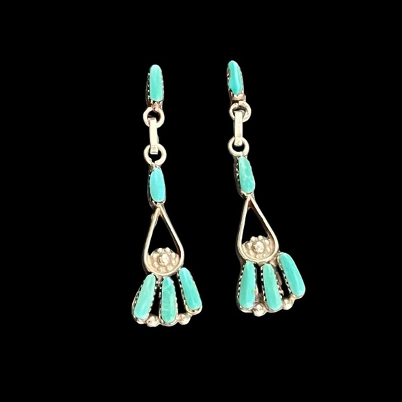 Sundance Jewelry - 🔴SOLD🔴  Sterling silver turquoise dangle earrings